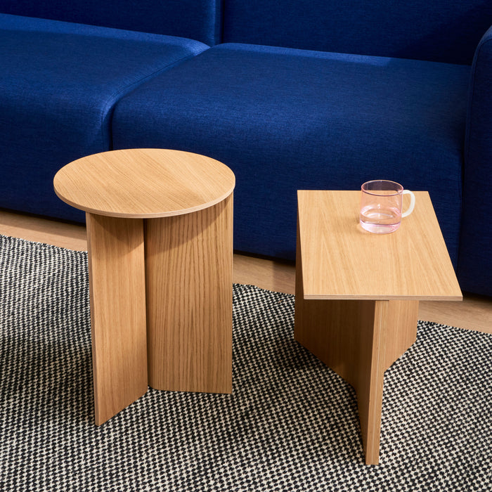 HAY Slit Table Wood Round Bijzettafel -  Ø 35 cm - Oak