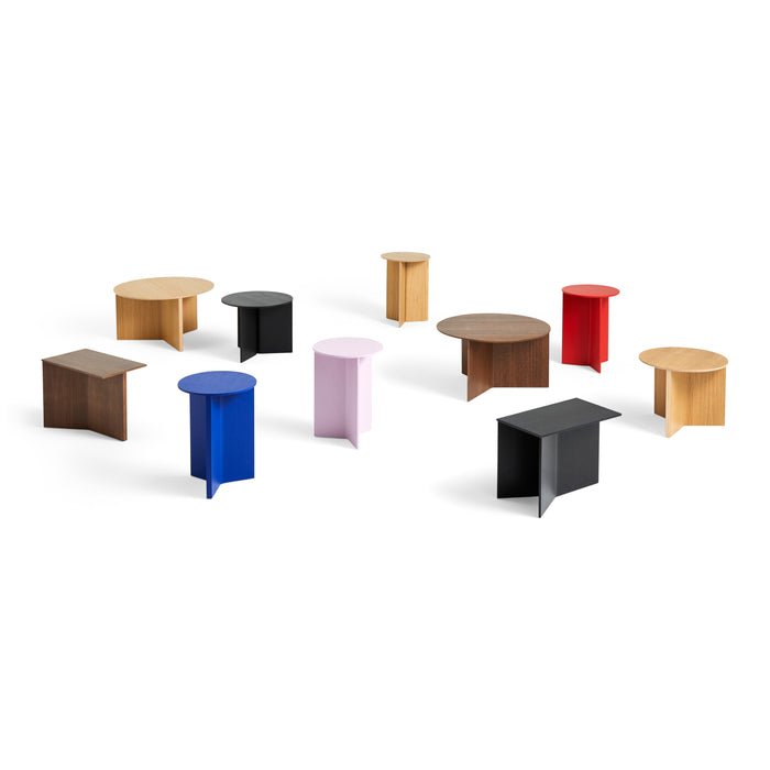HAY Slit Table Wood Round Bijzettafel -  Ø 35 cm - Zwart