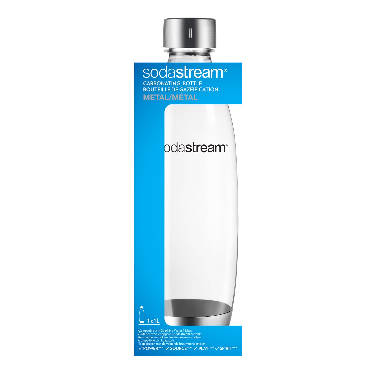 SodaStream Fuse Fles Single Metal 1 L