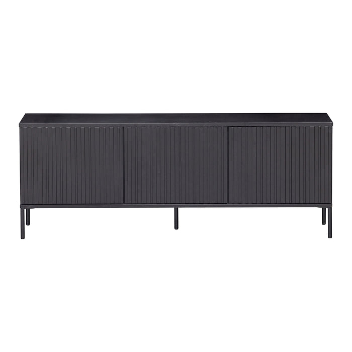 WOOOD New Gravure Tv-meubel B 150 cm - Grenen - Zwart
