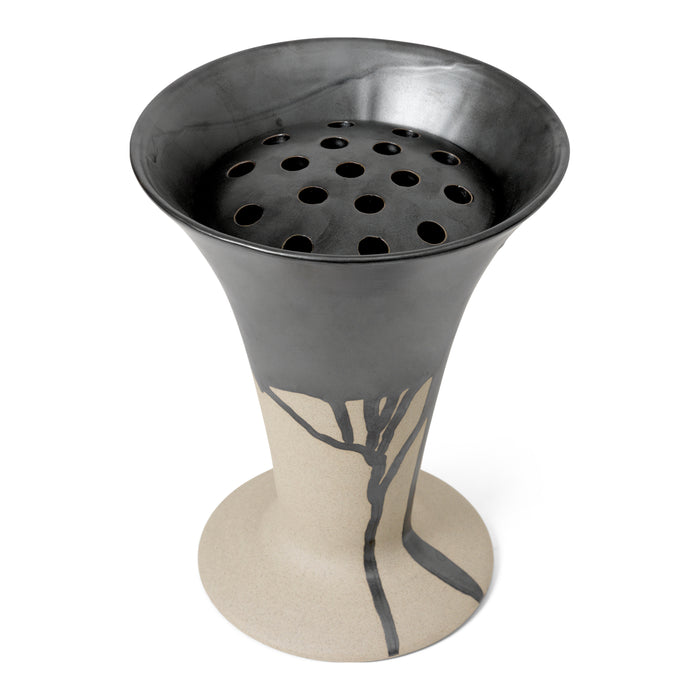 ferm LIVING Flores Vaas - Sand/Black