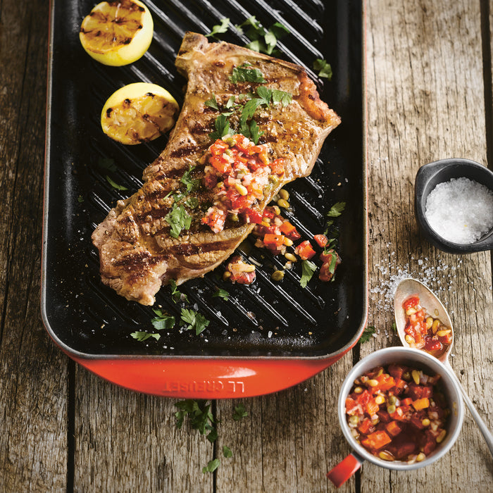 Le Creuset XXL grill met groeven