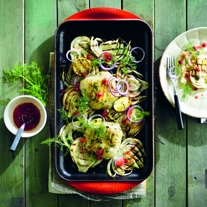 Le Creuset XXL grill met groeven