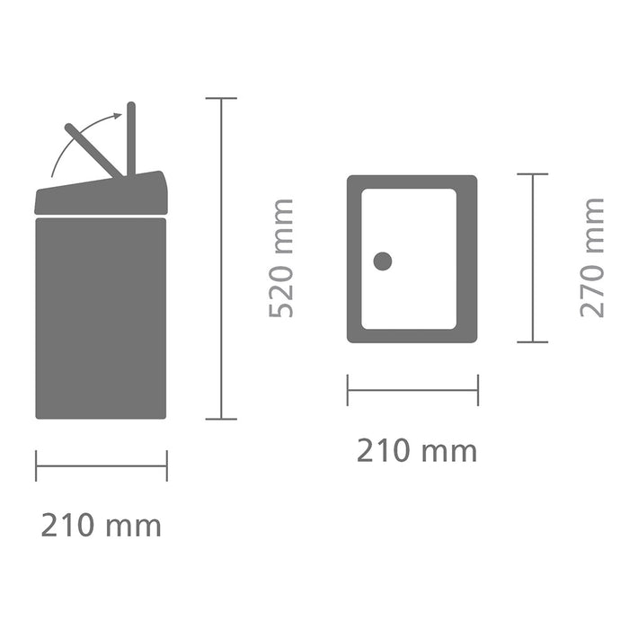 Brabantia Touch Bin Afvalemmer 10 Liter Mat