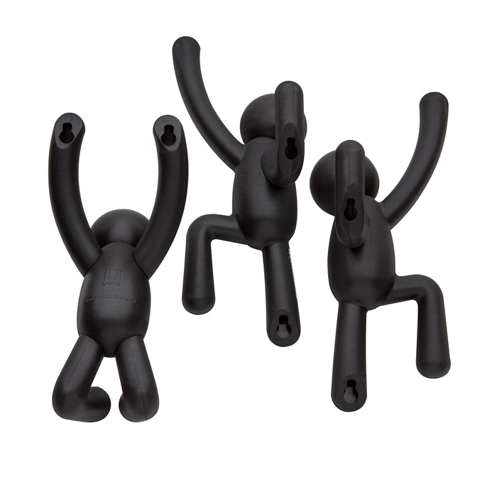 Umbra Buddy Kapstokhaken - Set van 3 - Zwart