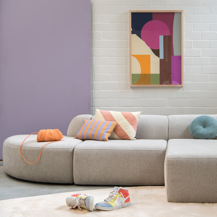 4x6 SOFA X6 zitelement 2 zonder leuning beige melange - 90 cm
