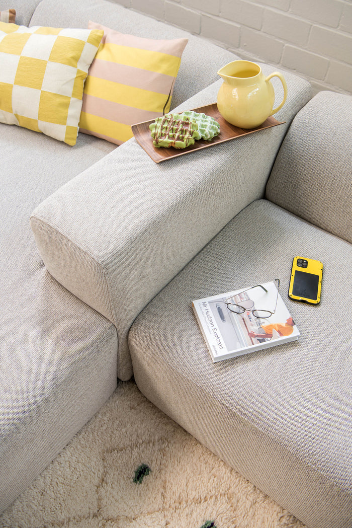 4x6 SOFA X6 zitelement 2 zonder leuning beige melange - 90 cm