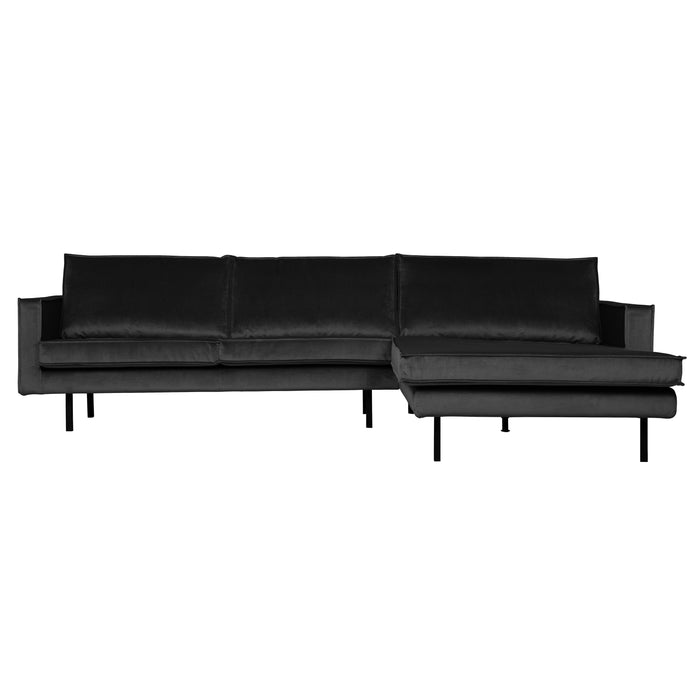 WOOOD Rodeo Chaise Longue Rechts - Velvet -  Antraciet