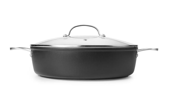 Ibili Titan Hapjespan - 32 cm - met glazen deksel