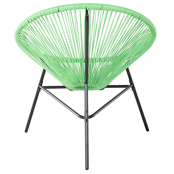Beliani - ACAPULCO - Tuinstoel - Groen - PE rotan