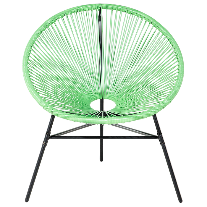Beliani - ACAPULCO - Tuinstoel - Groen - PE rotan