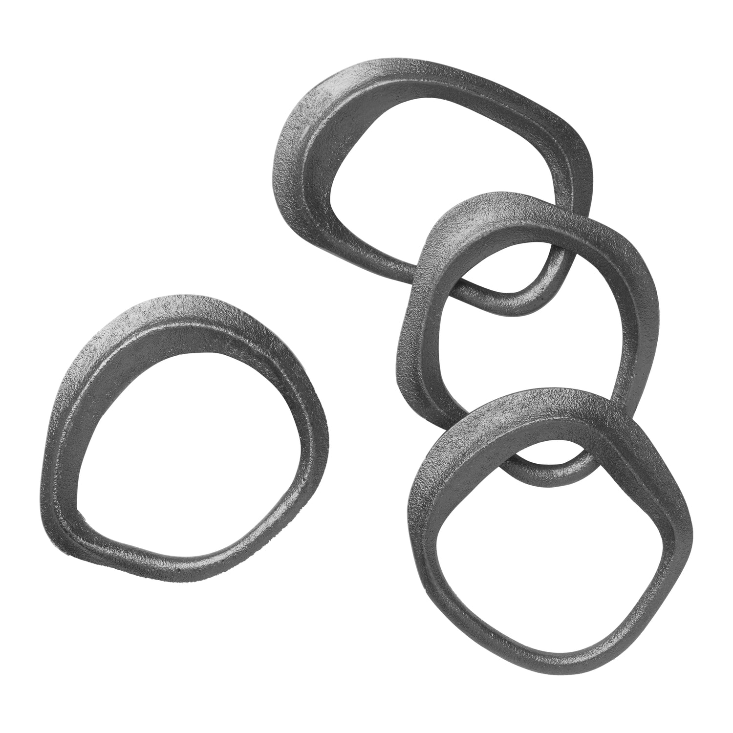 Ferm Living Flow Servetringen - 4 st. - Black Brass