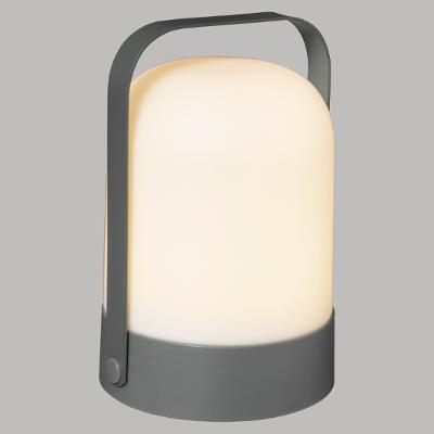 LED Lantaarn - Grijs - Werkt op batterijen (incl. lamp) - Voor binnen