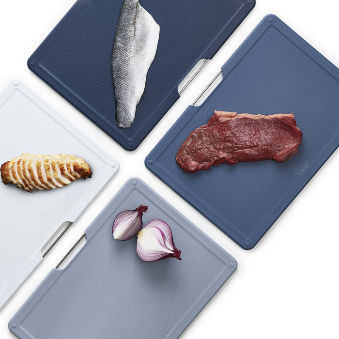 Joseph Joseph Folio Snijplankset - Set van 4 - Zwart / Blauwtinten