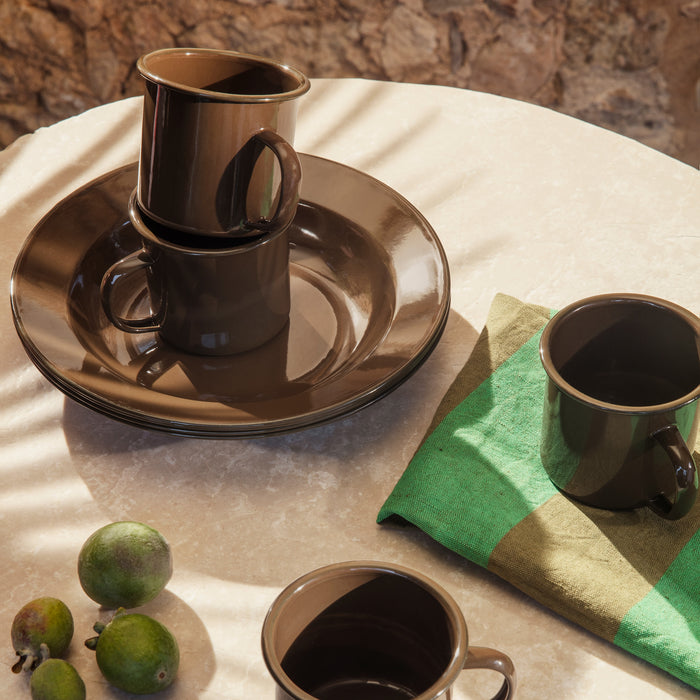 ferm LIVING Yard Picnic Serviesset - 8-delig - Olive Green