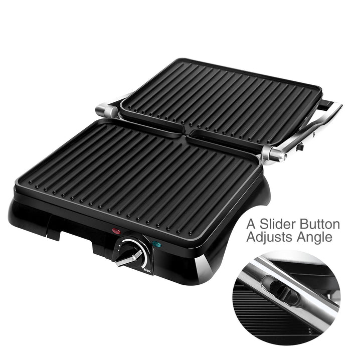 Aigostar Samson 30KLU - Contactgrill | Compact grillplaat - Zwart