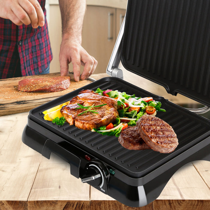 Aigostar Samson 30KLU - Contactgrill | Compact grillplaat - Zwart