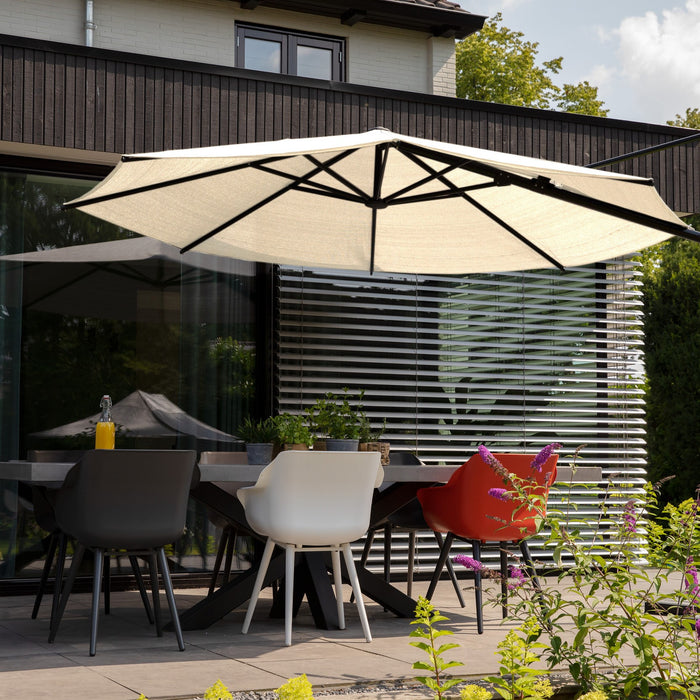 Nesling Coolfit Zweefparasol 300 x 300 cm - Gebroken wit