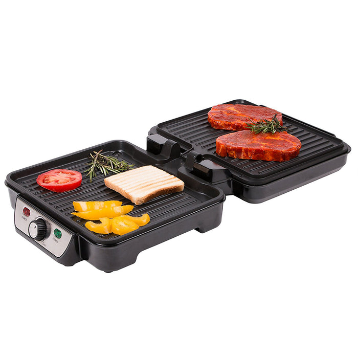 Aigostar Calore 30HHK - Contactgrill | Compact grillplaat - Zwart