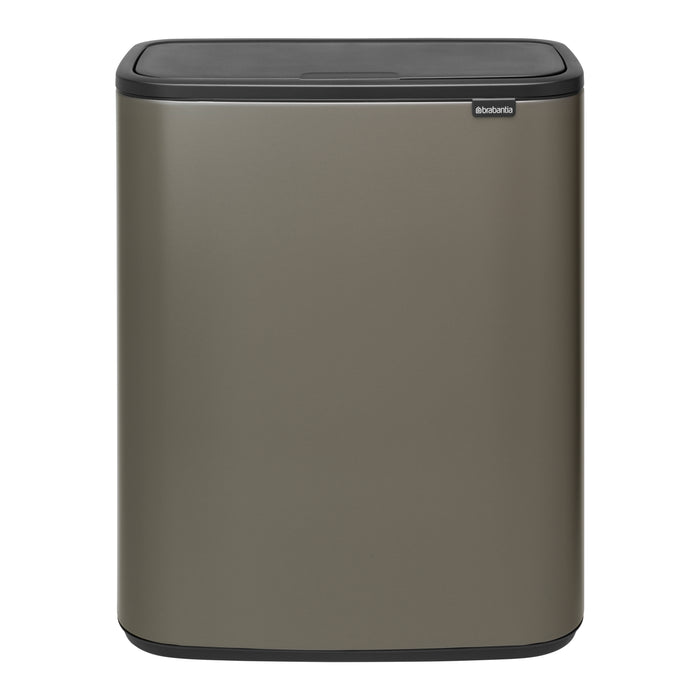 Brabantia Bo Touch Bin Afvalemmer 2 x 30 L - Platinum