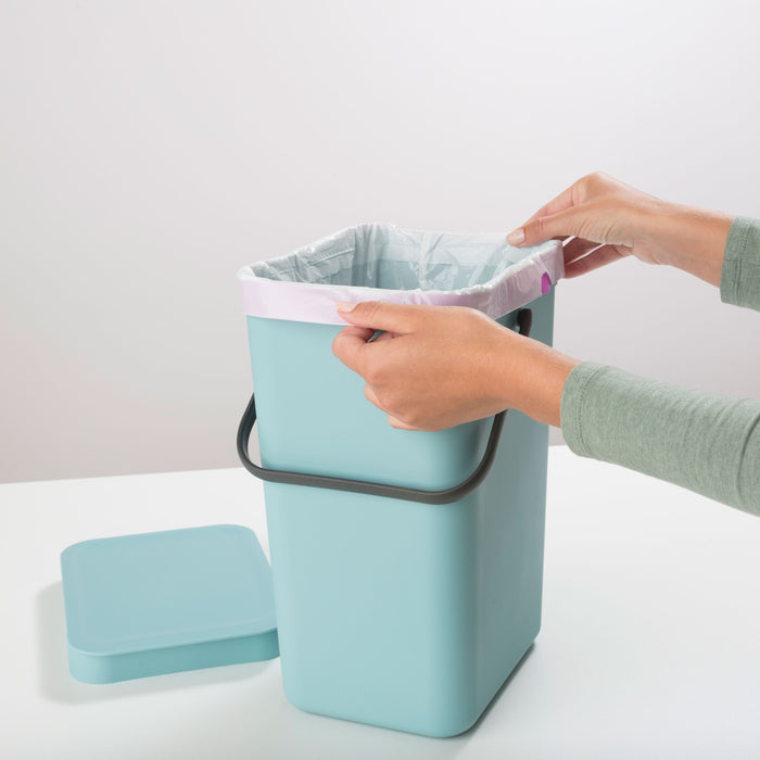 Brabantia Sort & Go Afvalemmer / Opberger 12 L - Lichtblauw