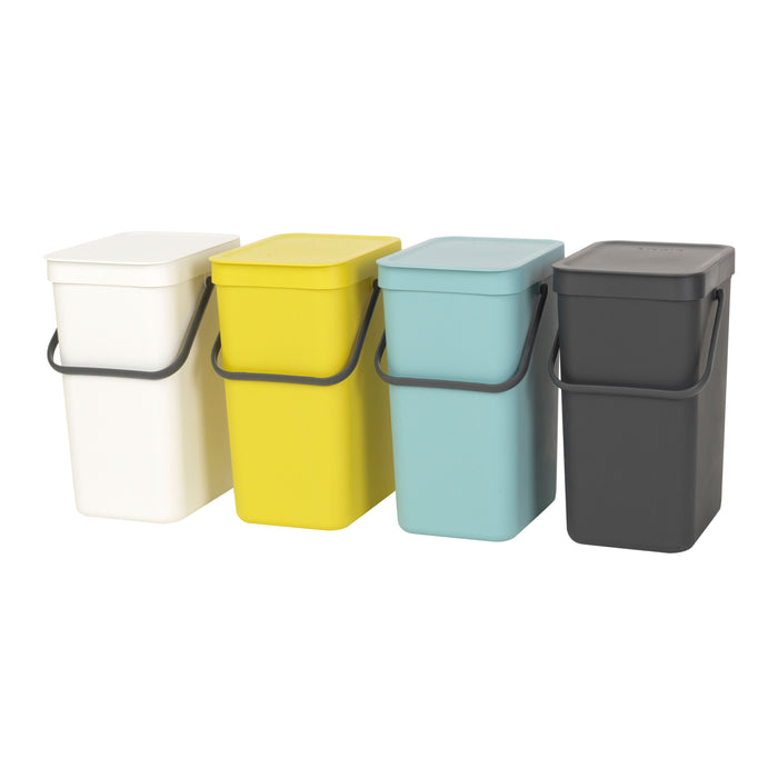 Brabantia Sort & Go Afvalemmer / Opberger 12 L - Lichtblauw