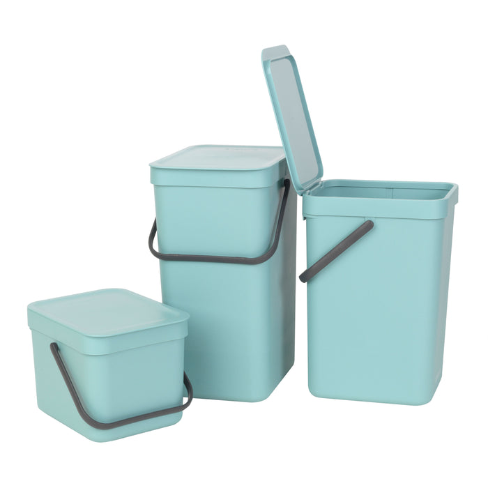 Brabantia Sort & Go Afvalemmer / Opberger 12 L - Lichtblauw