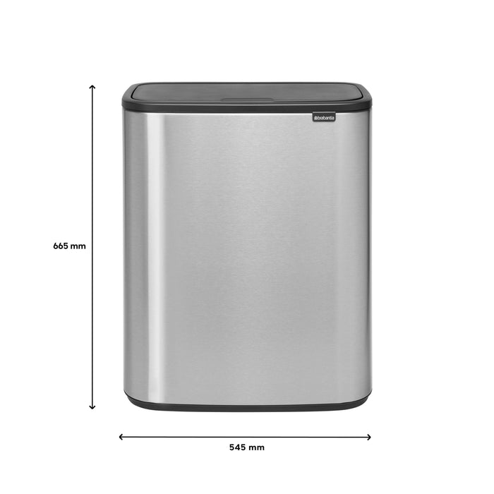 Brabantia Bo Touch Bin 2 x 30 L - Vingerafdrukvrij - Zilver