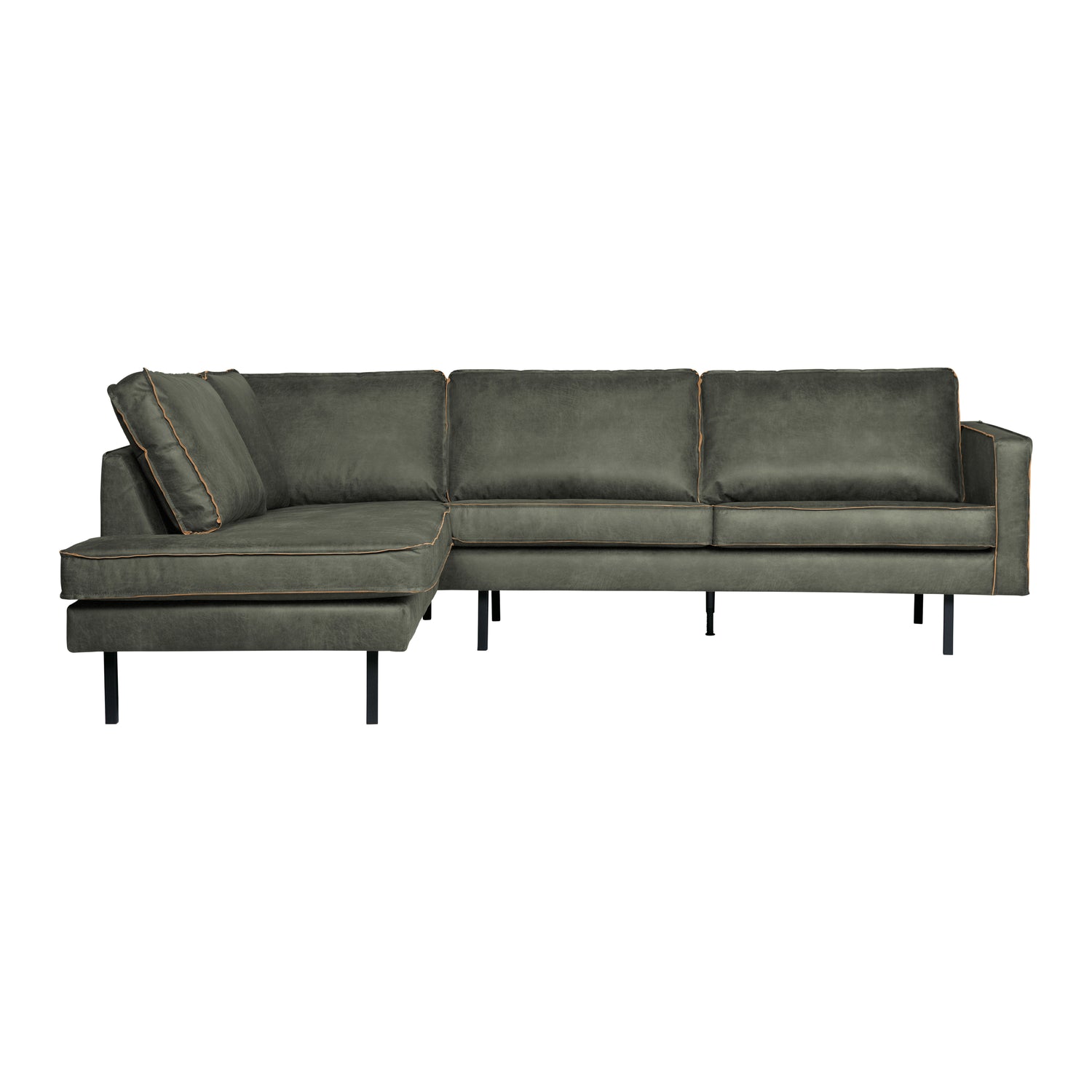 WOOOD Rodeo Hoekbank Links - Eco-leder -  Army