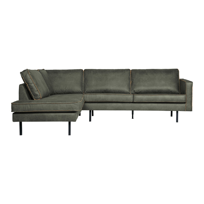 WOOOD Rodeo Hoekbank Links - Eco-leder -  Army