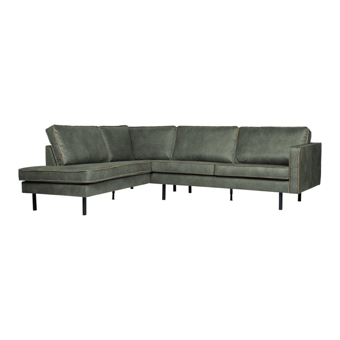 WOOOD Rodeo Hoekbank Links - Eco-leder -  Army