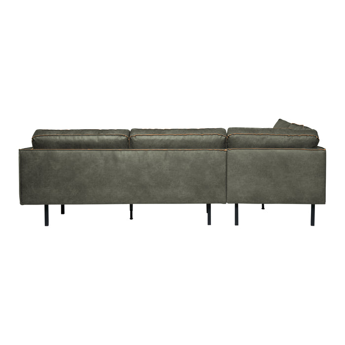 WOOOD Rodeo Hoekbank Links - Eco-leder -  Army