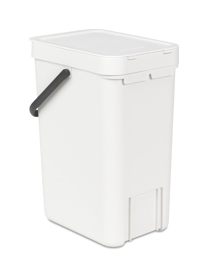 Brabantia Sort & Go Afvalemmer / Opberger 12 Liter - Wit