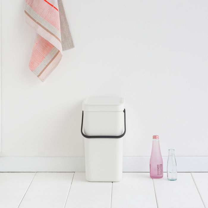 Brabantia Sort & Go Afvalemmer / Opberger 12 Liter - Wit