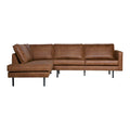 WOOOD Rodeo Hoekbank Links - Eco-leder -  Cognac