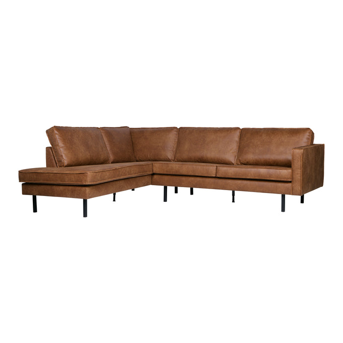 WOOOD Rodeo Hoekbank Links - Eco-leder -  Cognac