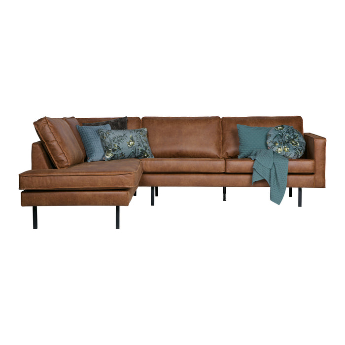 WOOOD Rodeo Hoekbank Links - Eco-leder -  Cognac