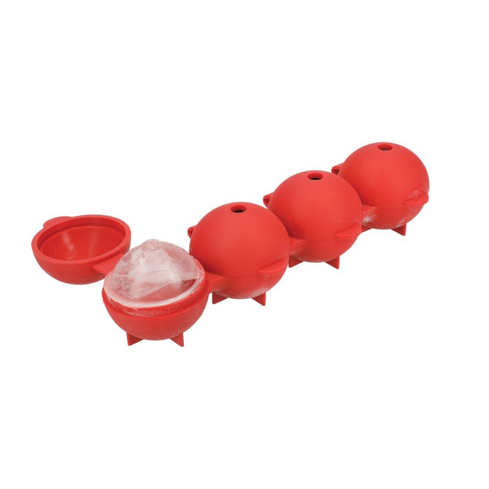 Siliconen Ronde Ijsblok mal, Rood - Colourworks