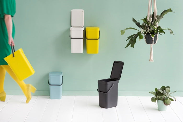 Brabantia Sort & Go Afvalemmer / Opberger 16 L - Lichtblauw