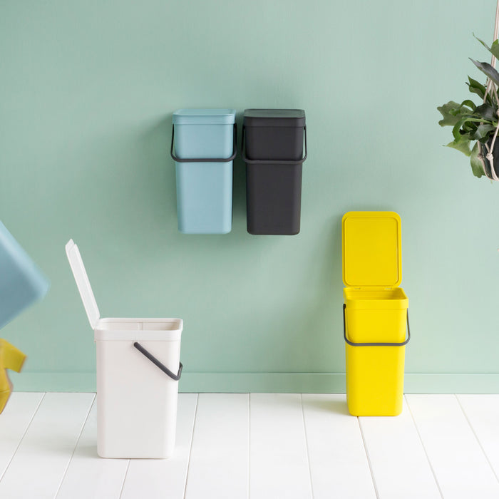 Brabantia Sort & Go Afvalemmer / Opberger 16 L - Lichtblauw