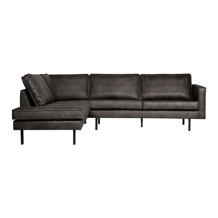 WOOOD Rodeo Hoekbank Links - Eco-leder -  Zwart