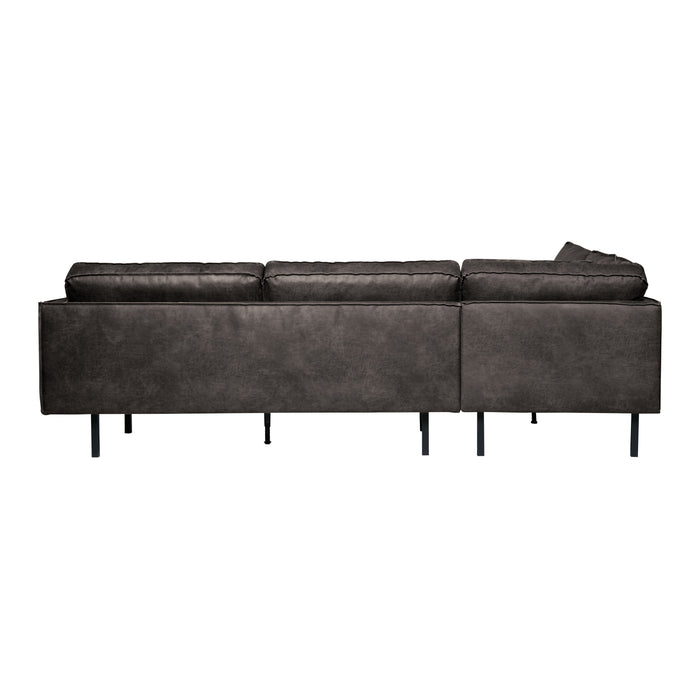 WOOOD Rodeo Hoekbank Links - Eco-leder -  Zwart