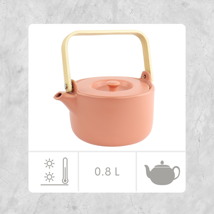 Orange85 Theepot Terracotta Kleur 80cl Aardewerk