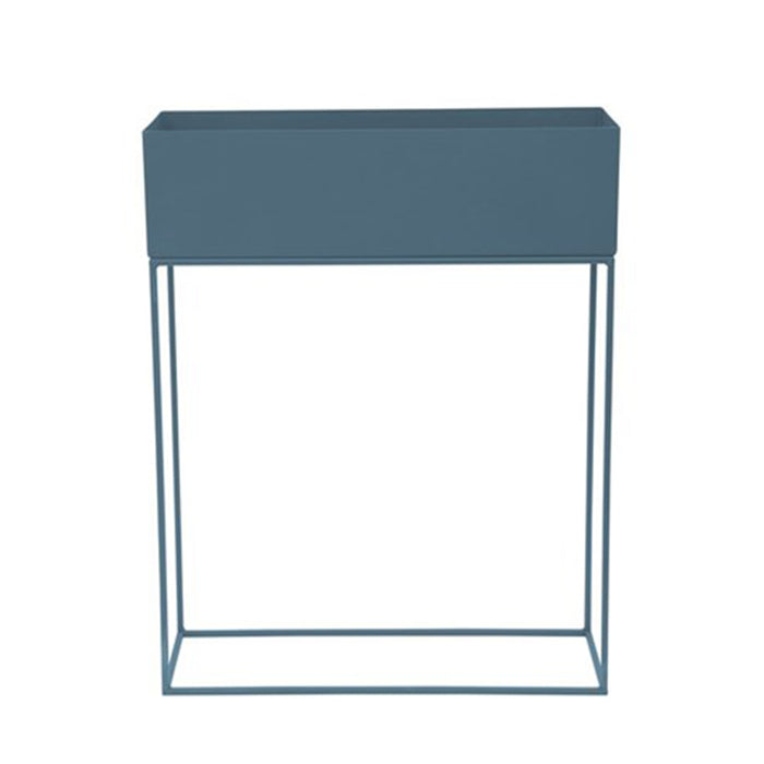 Lisomme staande plantenbak Xavi - Metaal - B55 x H70 x D20 cm - Blauw
