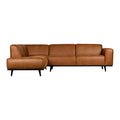 WOOOD Statement Hoekbank Links - Eco-leder - Cognac