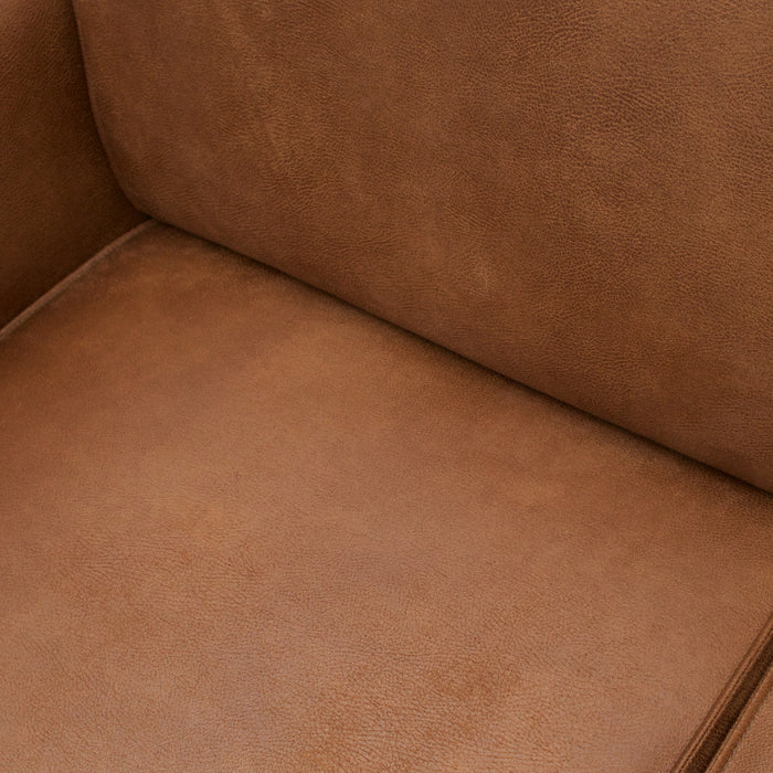 WOOOD Statement Hoekbank Rechts - Eco-leder - Cognac