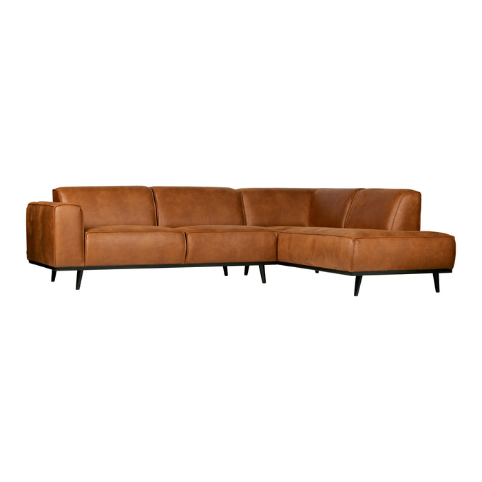 WOOOD Statement Hoekbank Rechts - Eco-leder - Cognac