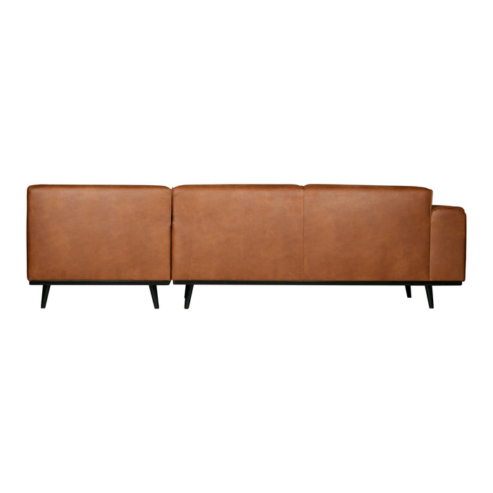 WOOOD Statement Hoekbank Rechts - Eco-leder - Cognac