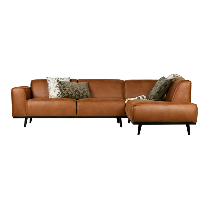 WOOOD Statement Hoekbank Rechts - Eco-leder - Cognac