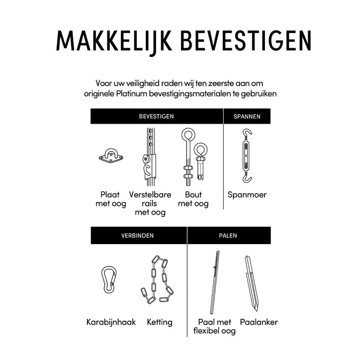 Nesling Coolfit Schaduwdoek Gebroken Wit 500 x 500 cm